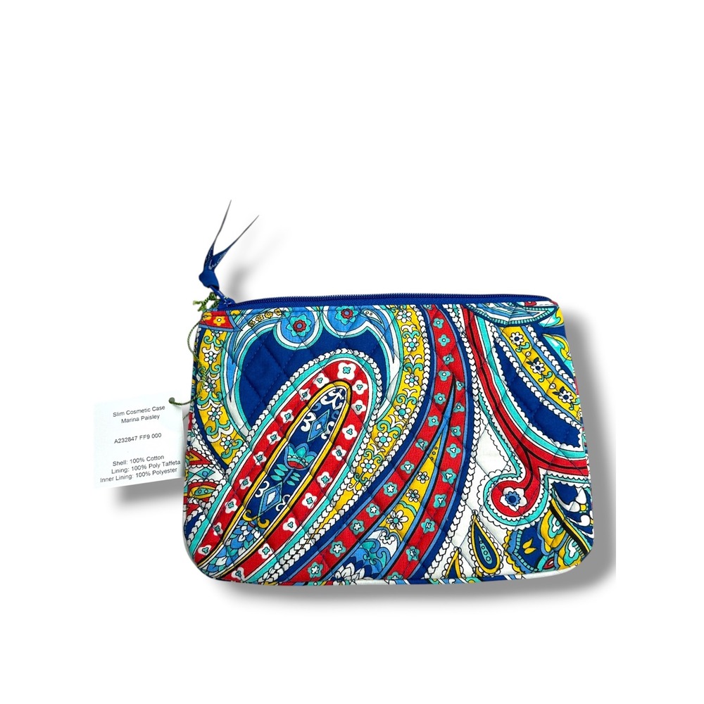 Vera Bradley Tote Bag Set Women Large Marina Paisley Like New Crossbody - Picture 3 of 11